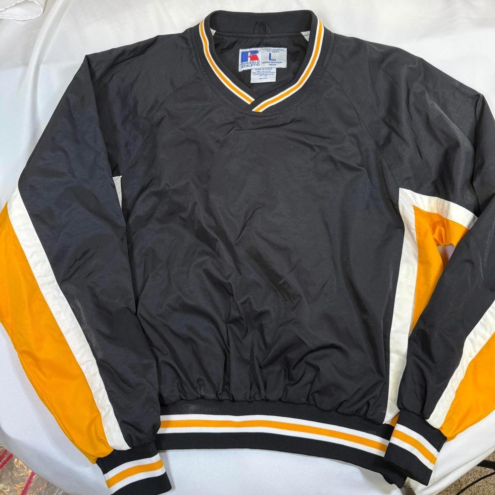 Vintage Russell Athletic Pullover Windbreaker L 90s Nylon Warm Up Jacket Y2K